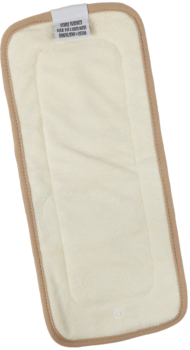 Flex Fit - 6 layer Natural Fiber Cloth Diaper Insert - Everetts Place: Online Boutique