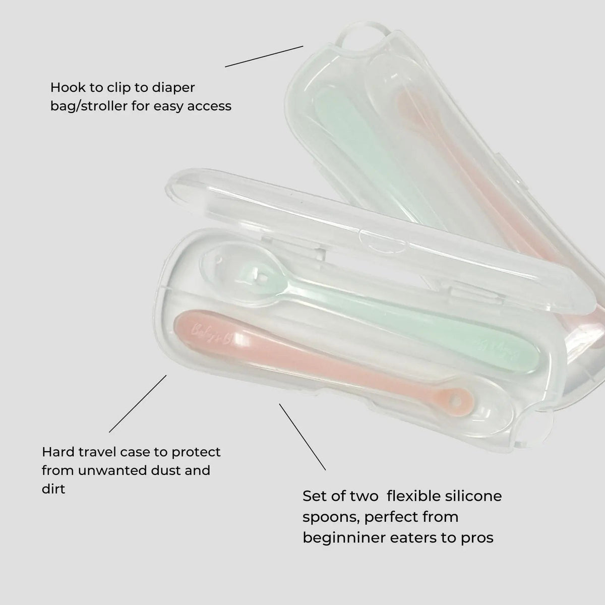 The Baby's Brew Flexi Spoons + Travel Case - 