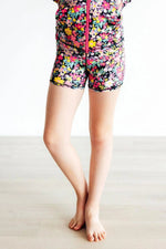 Mila & Rose ® Flexible Floral Active Shorty Shorts - 