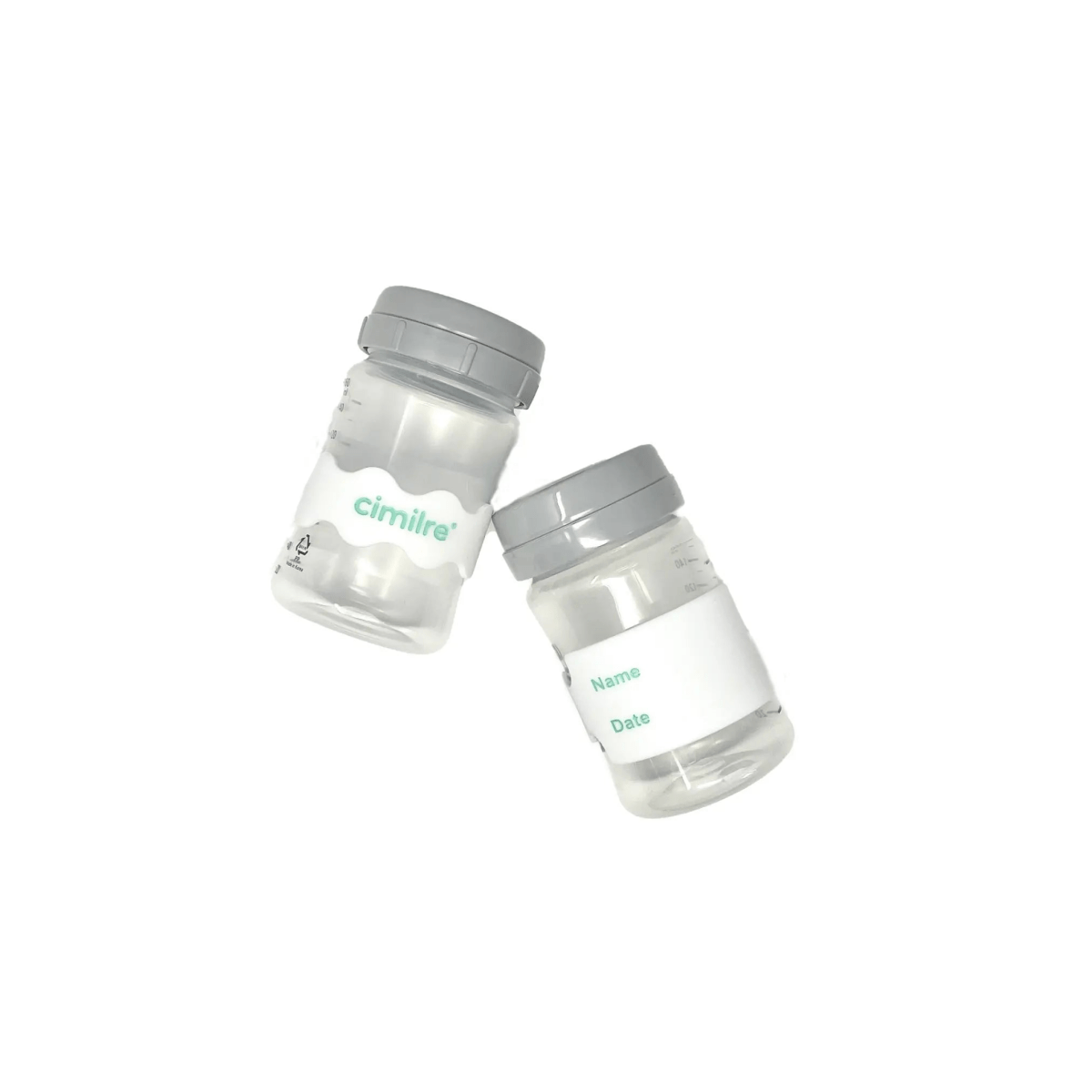 Cimilre Breast Pumps Flexible Silicone Bottle Band Labels for Baby's Milk and Daycare Use - 