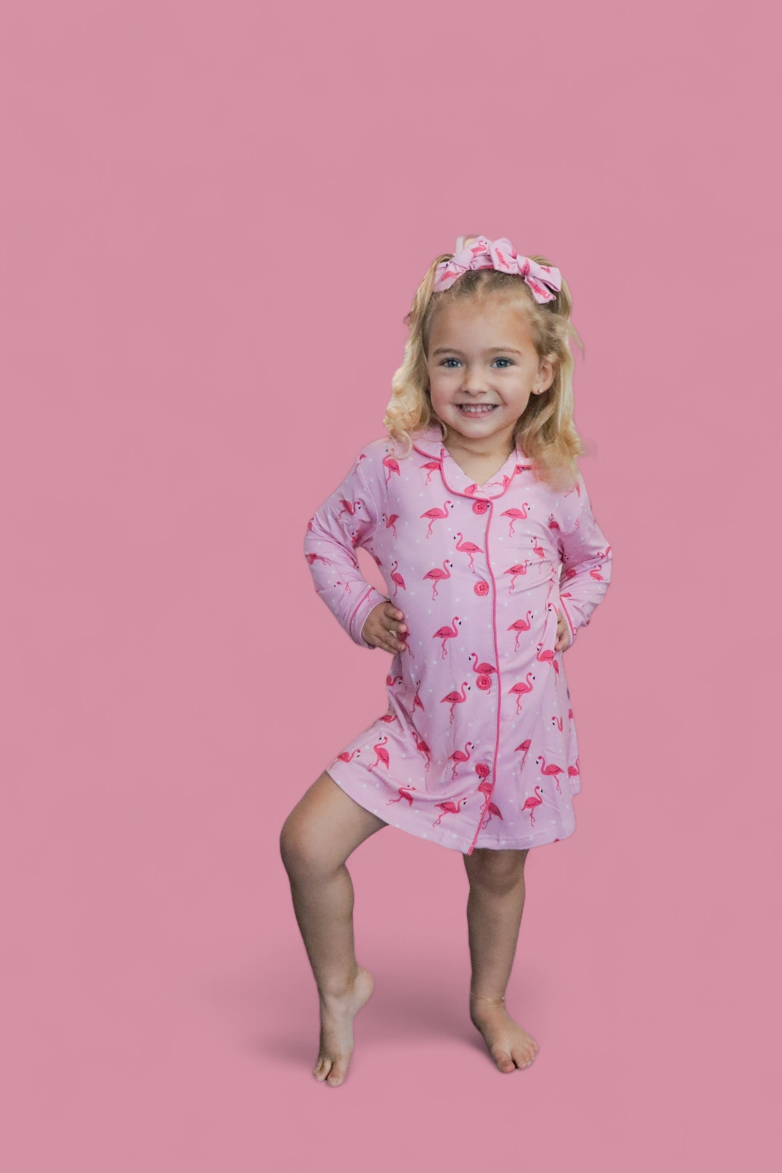 DREAM BIG LITTLE CO FLOCKING FLAMINGOS GIRL'S DREAM GOWNEveretts Place