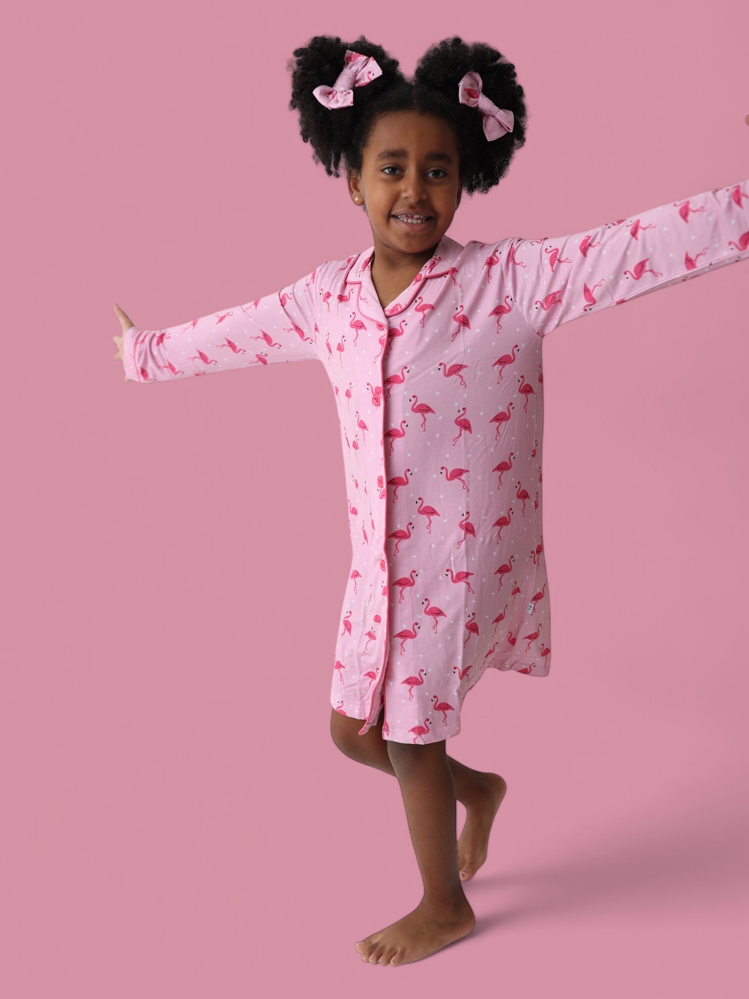 DREAM BIG LITTLE CO FLOCKING FLAMINGOS GIRL'S DREAM GOWNEveretts Place