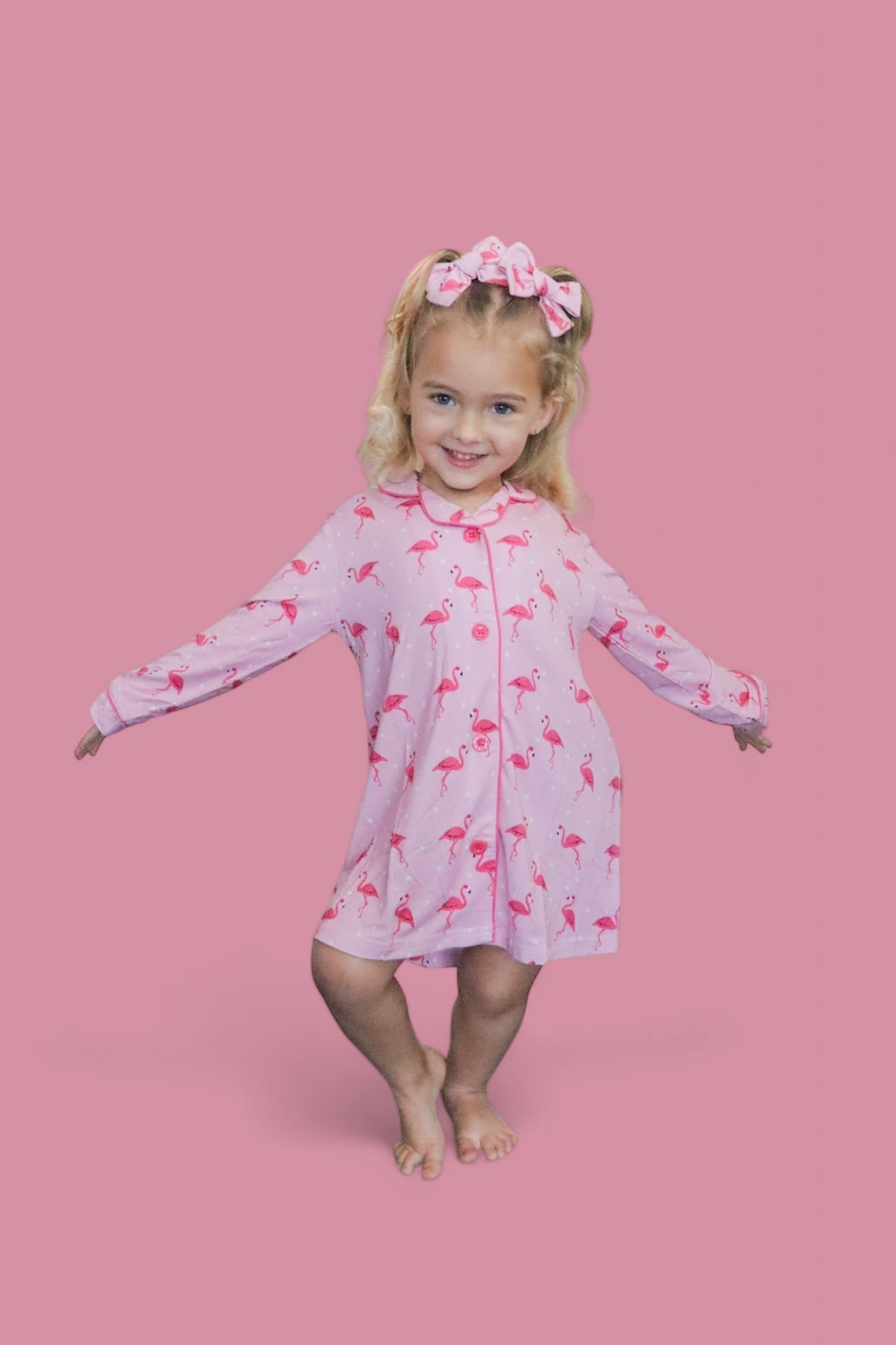 DREAM BIG LITTLE CO FLOCKING FLAMINGOS GIRL'S DREAM GOWNEveretts Place
