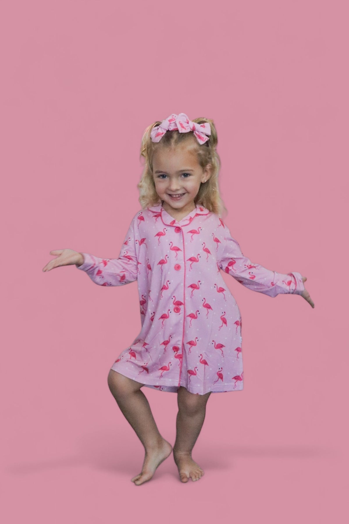 DREAM BIG LITTLE CO FLOCKING FLAMINGOS GIRL'S DREAM GOWNEveretts Place