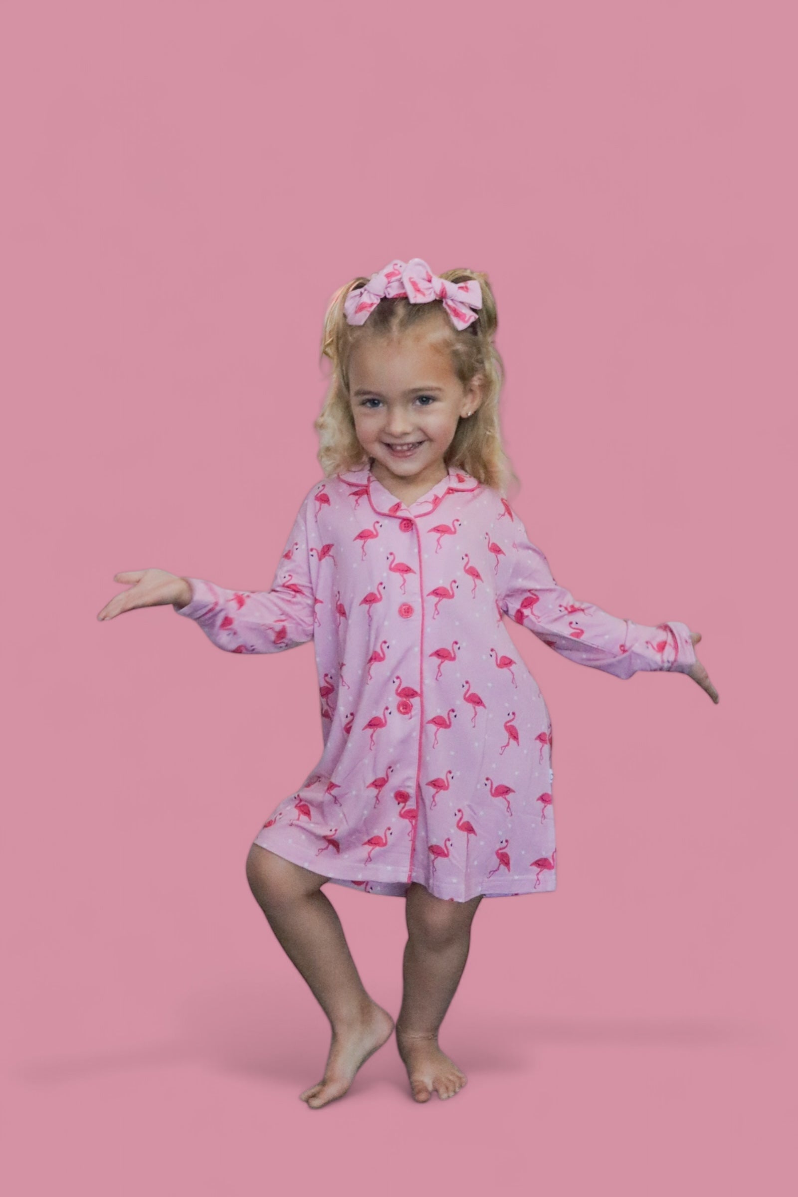 DREAM BIG LITTLE CO FLOCKING FLAMINGOS GIRL'S DREAM GOWNEveretts Place