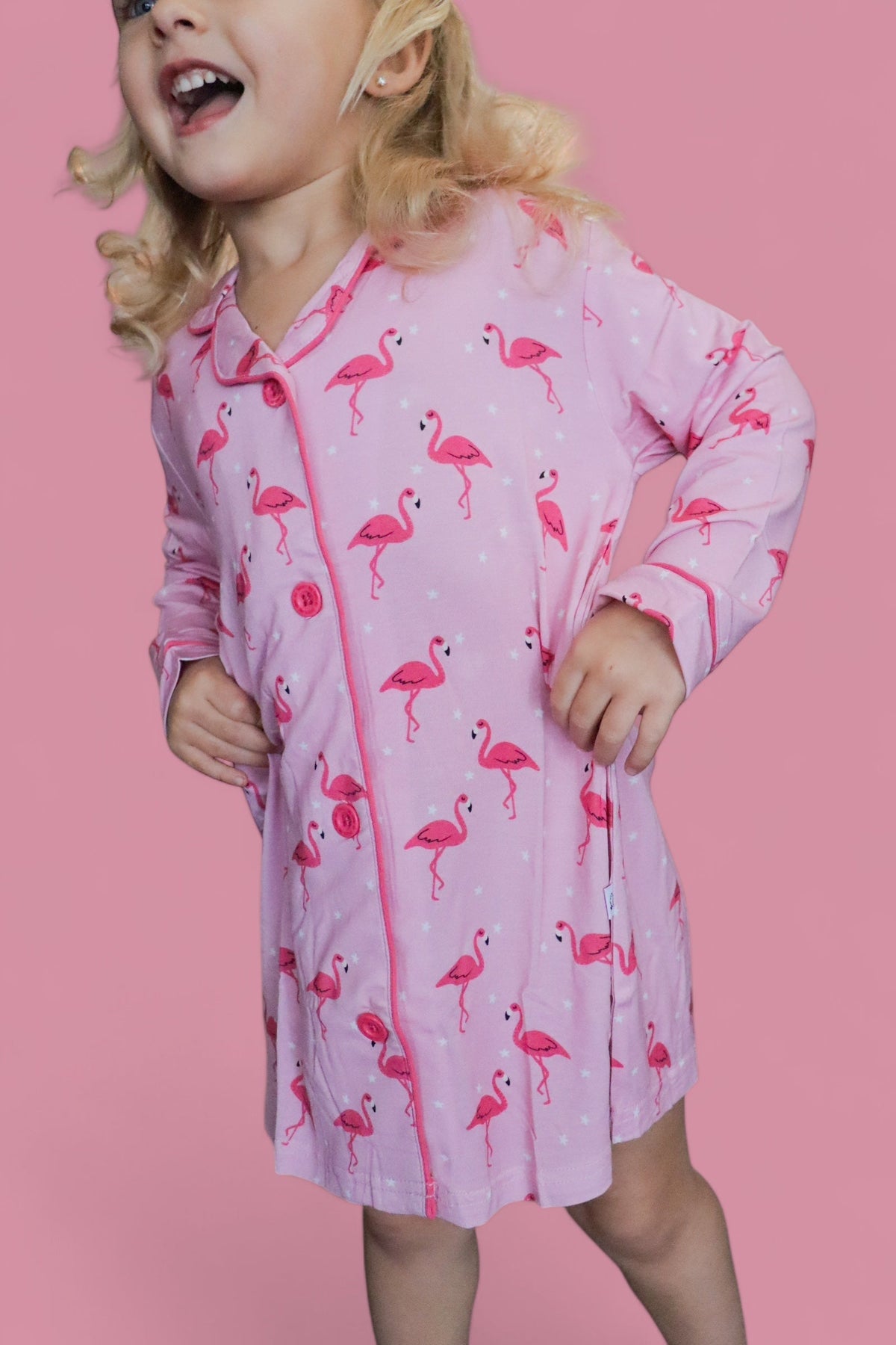 DREAM BIG LITTLE CO FLOCKING FLAMINGOS GIRL'S DREAM GOWNEveretts Place