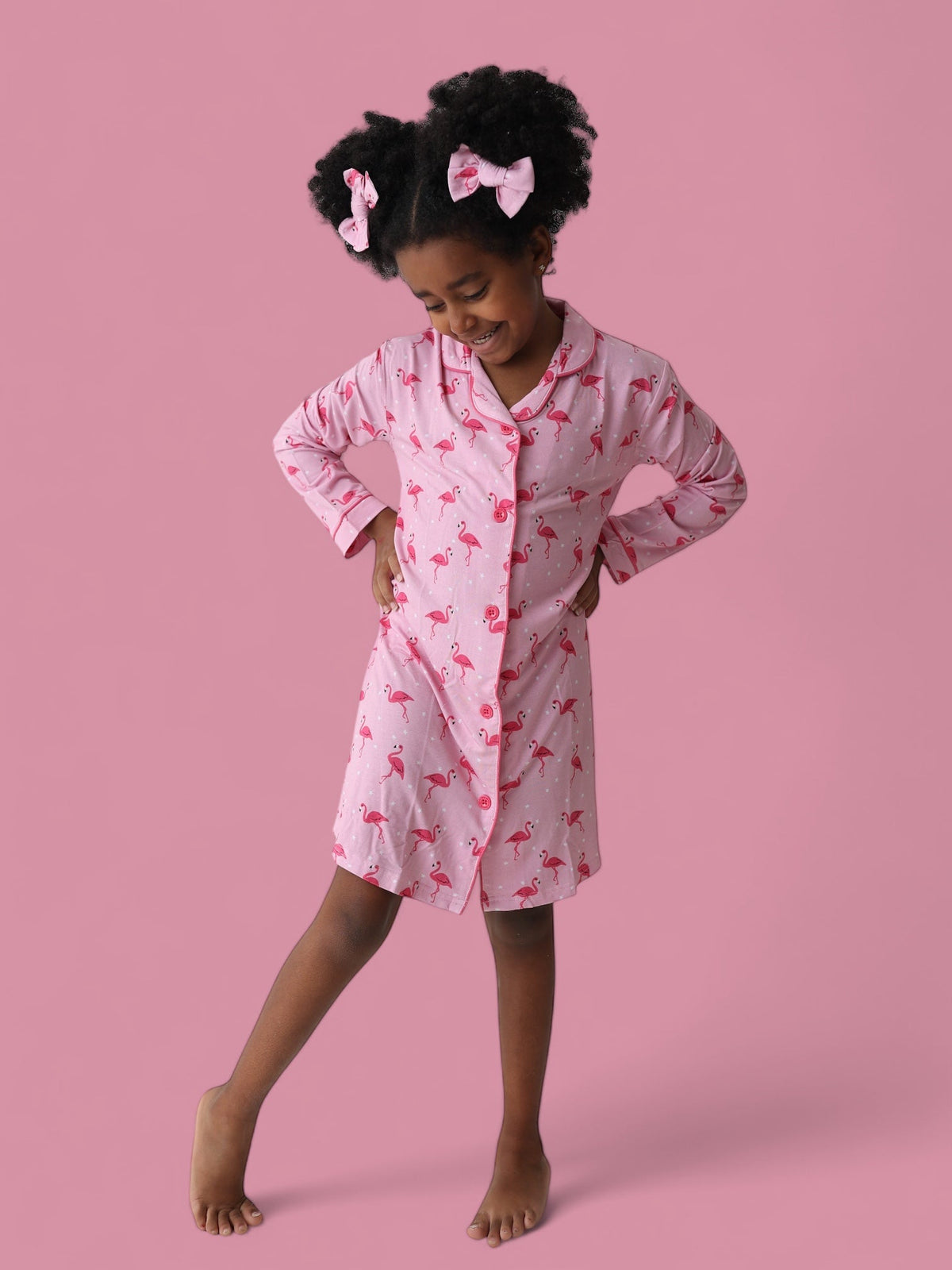 DREAM BIG LITTLE CO FLOCKING FLAMINGOS GIRL'S DREAM GOWNEveretts Place