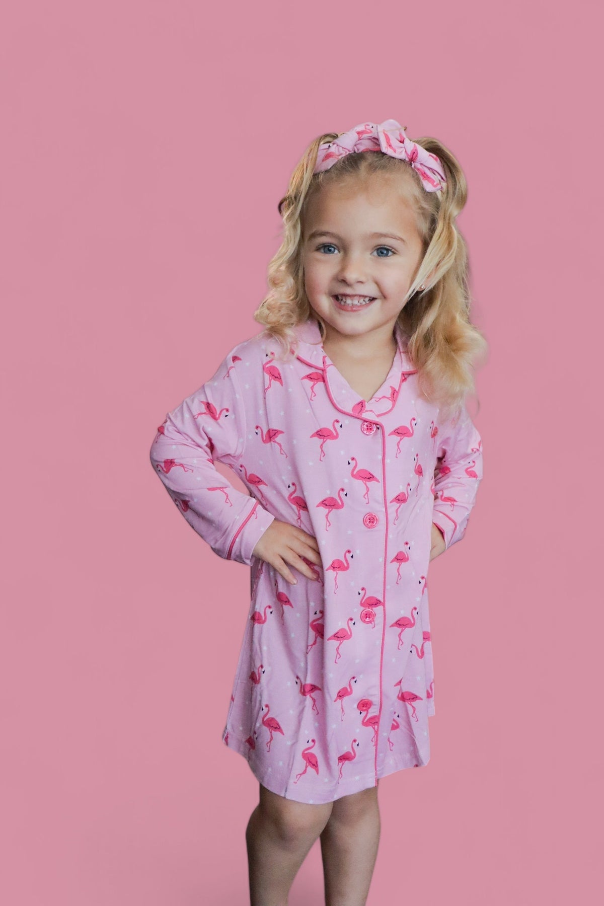 DREAM BIG LITTLE CO FLOCKING FLAMINGOS GIRL'S DREAM GOWNEveretts Place