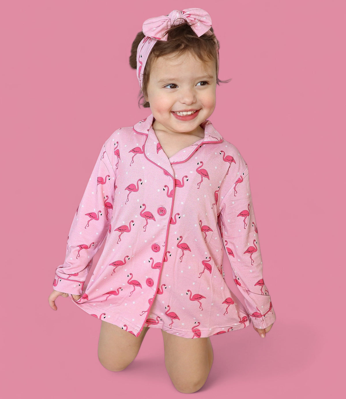 DREAM BIG LITTLE CO FLOCKING FLAMINGOS GIRL'S DREAM GOWNEveretts Place