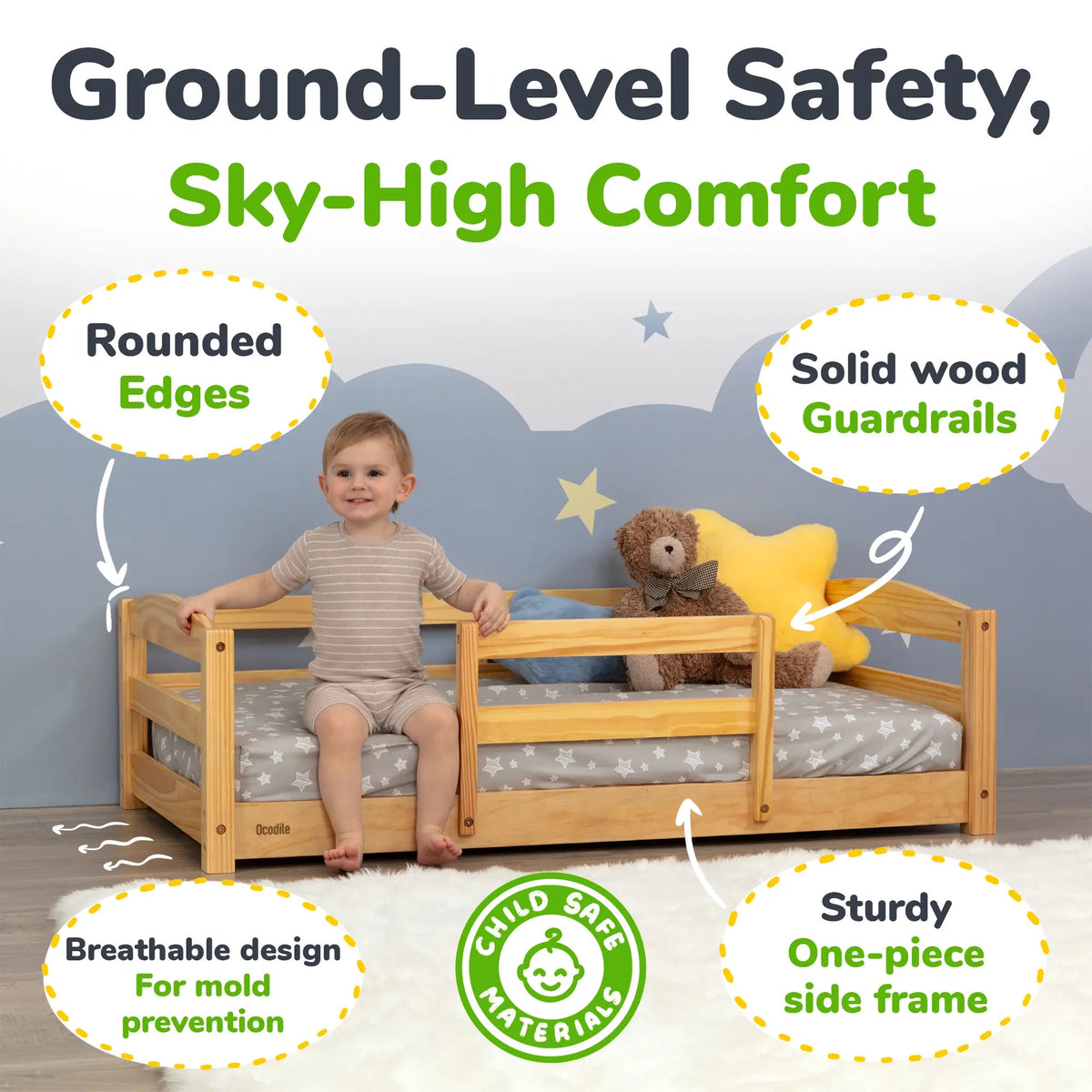Ocodile.com Floor Bed - Crib Size - 