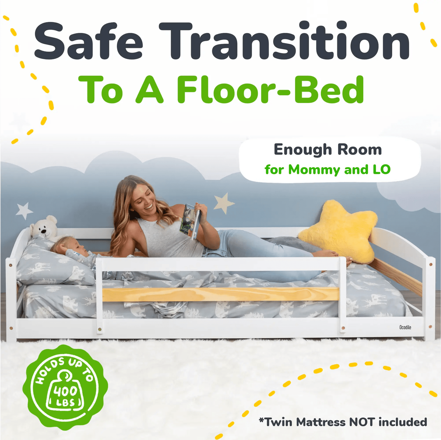 Ocodile.com Floor Bed - Twin Size - 