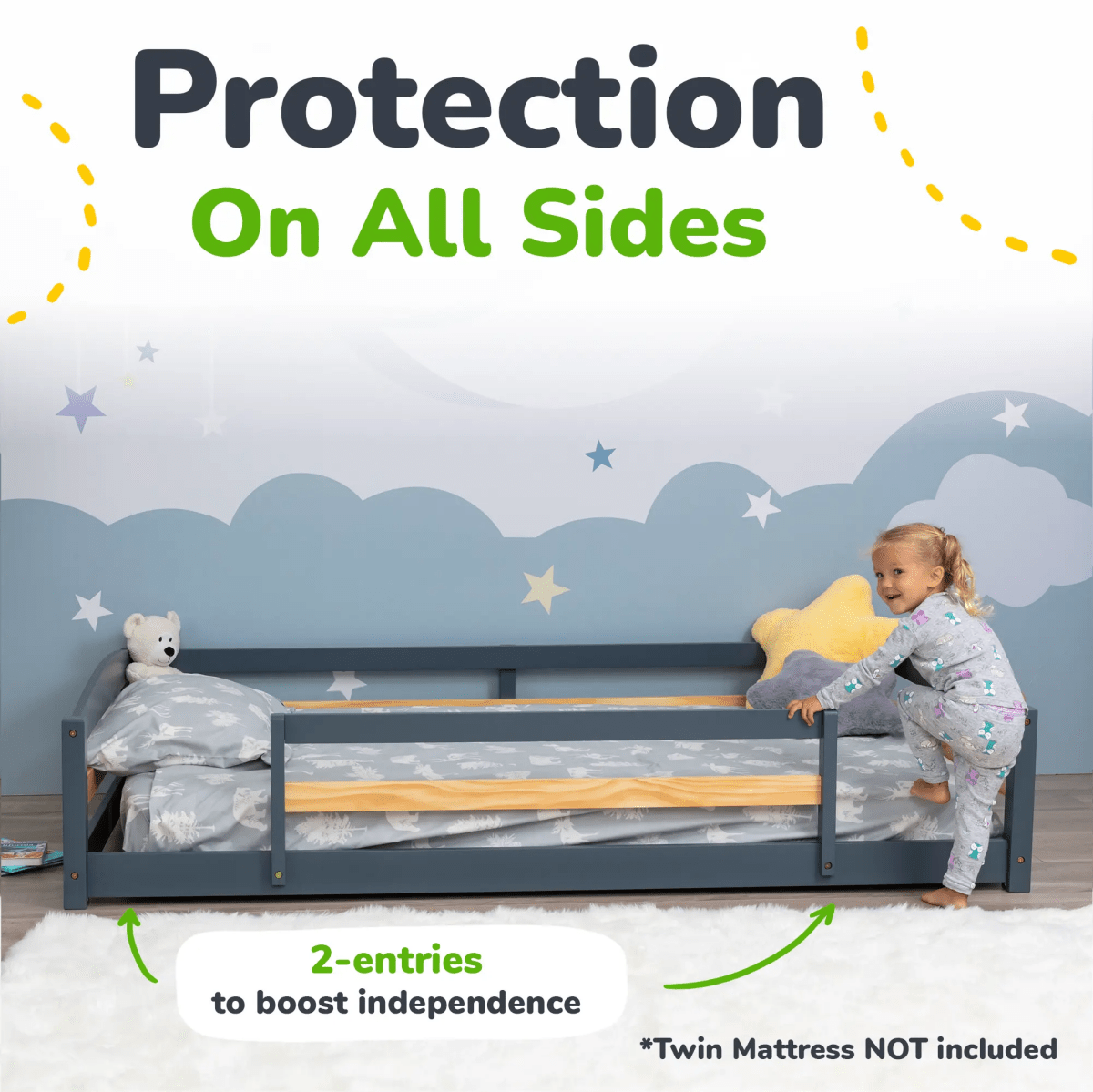 Ocodile.com Floor Bed - Twin Size - 