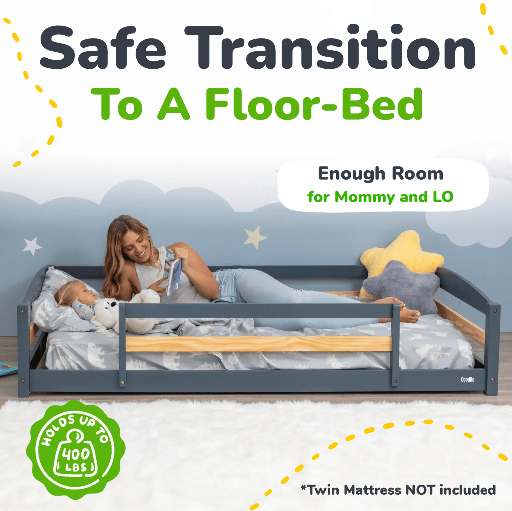Ocodile.com Floor Bed - Twin Size - 