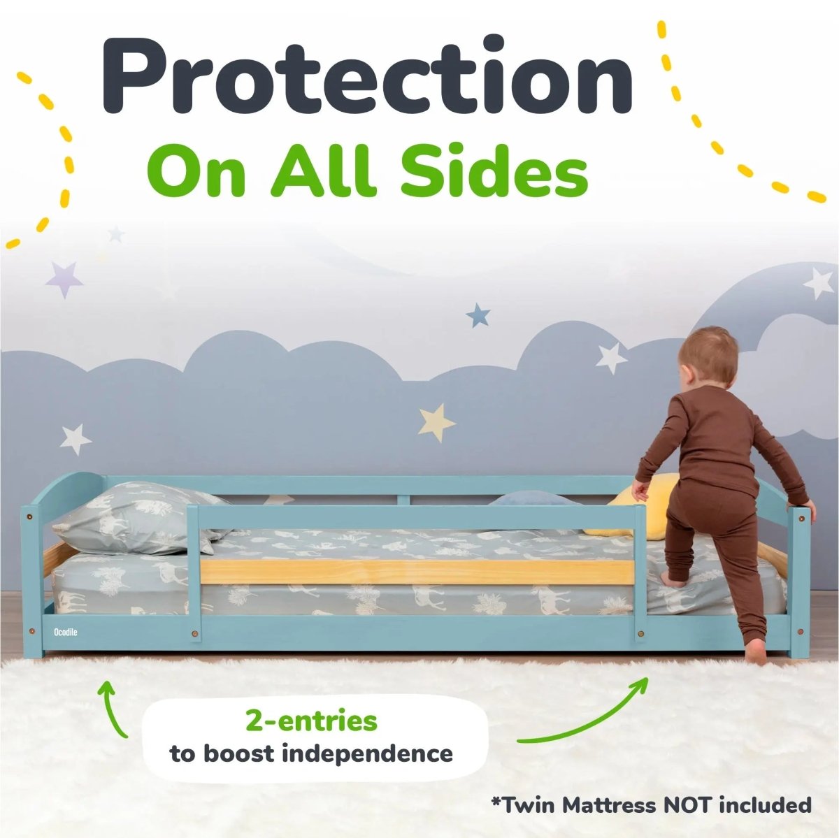 Ocodile.com Floor Bed - Twin Size - 