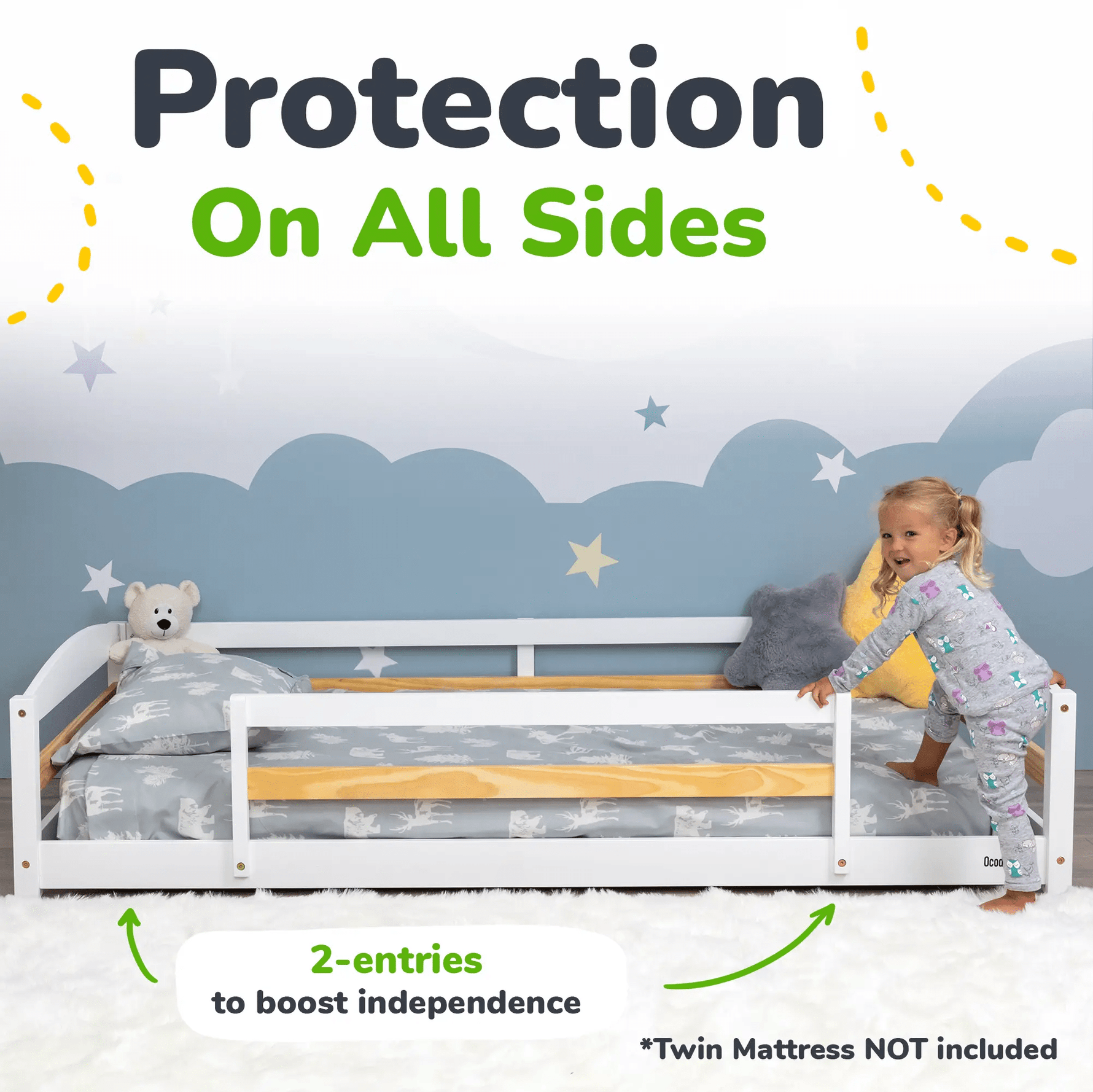 Ocodile.com Floor Bed - Twin Size - 