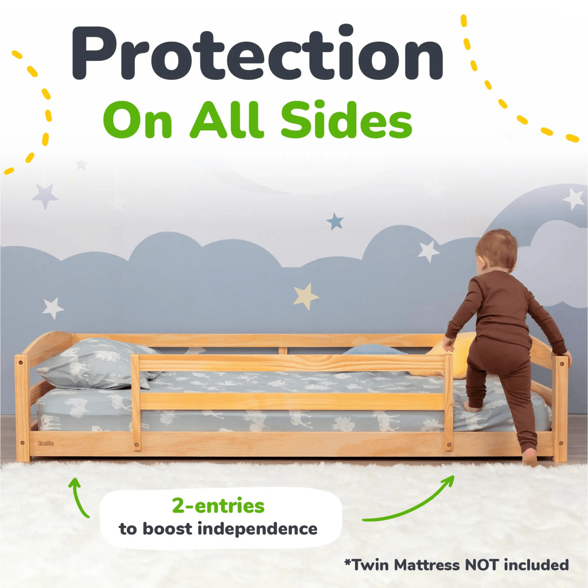 Ocodile.com Floor Bed - Twin Size - 