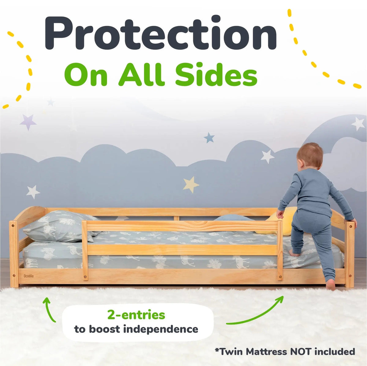 Ocodile.com Floor Bed - Twin Size - 