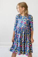 Mila & Rose ® Flora 3/4 Sleeve Pocket Twirl Dress - 