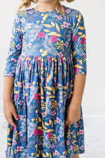 Mila & Rose ® Flora 3/4 Sleeve Pocket Twirl Dress - 