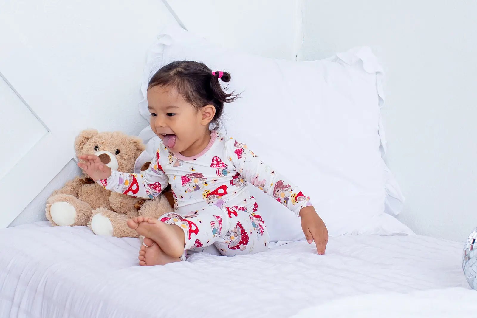 Bestaroo Flora Shrooms Pajama Set For Kids Silky Soft Bamboo - 