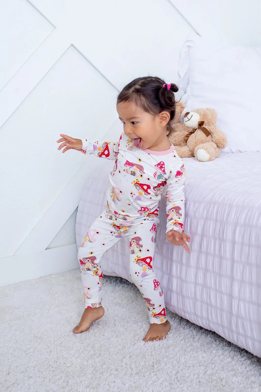 Bestaroo Flora Shrooms Pajama Set For Kids Silky Soft Bamboo - 