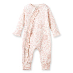 Tesa Babe Floral Baby Girl Romper – Soft Cotton Zipper Pink One - PieceEveretts Place