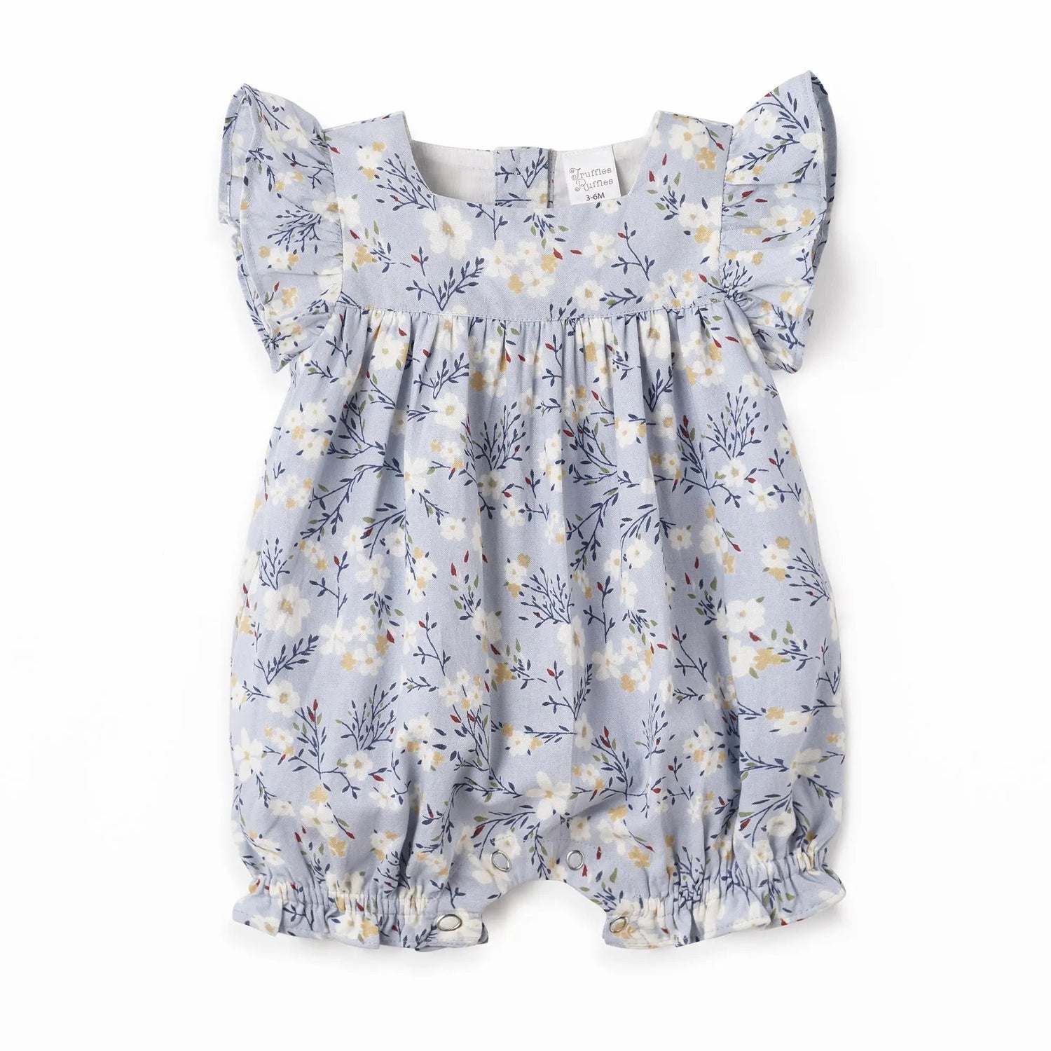 Tesa Babe Floral Baby Romper – Soft Cotton One - Piece with Ruffles - 