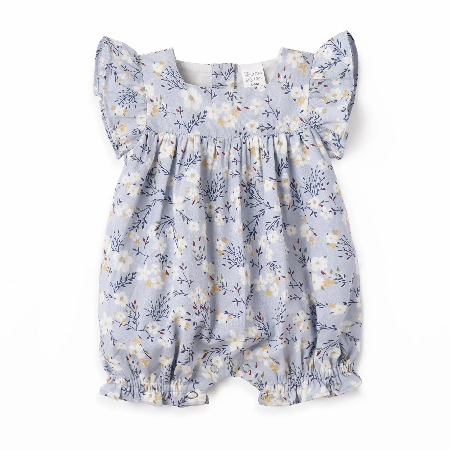 Tesa Babe Floral Baby Romper – Soft Cotton One - Piece with Ruffles - 