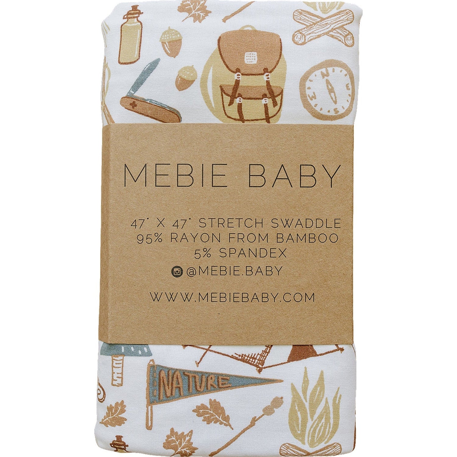 Mebie Baby Floral Bamboo Stretch Swaddle for Babies by Mebie Baby - 