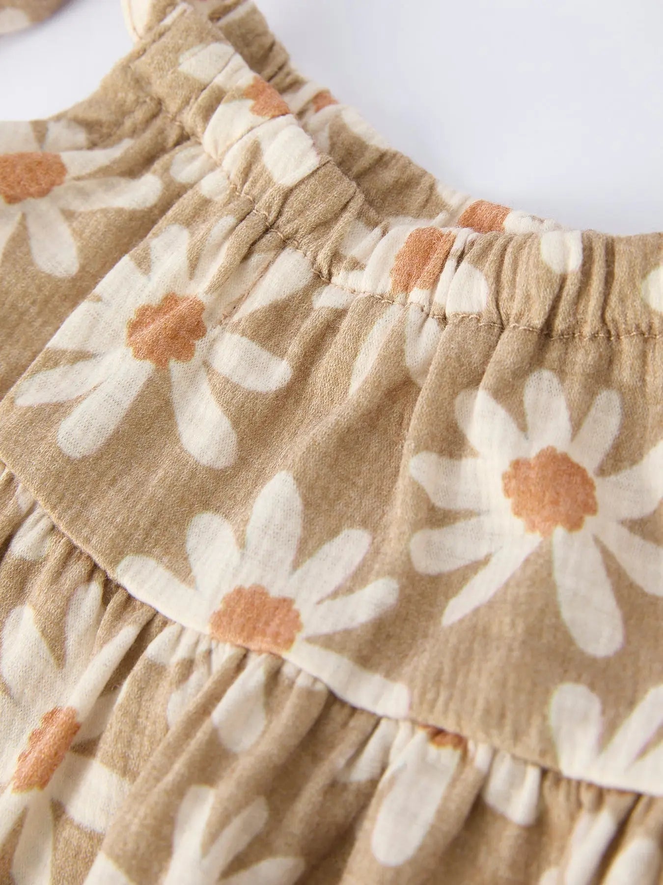 Floral Daisy Baby Girl Spaghetti Strap Romper Rylee Faith Designs 