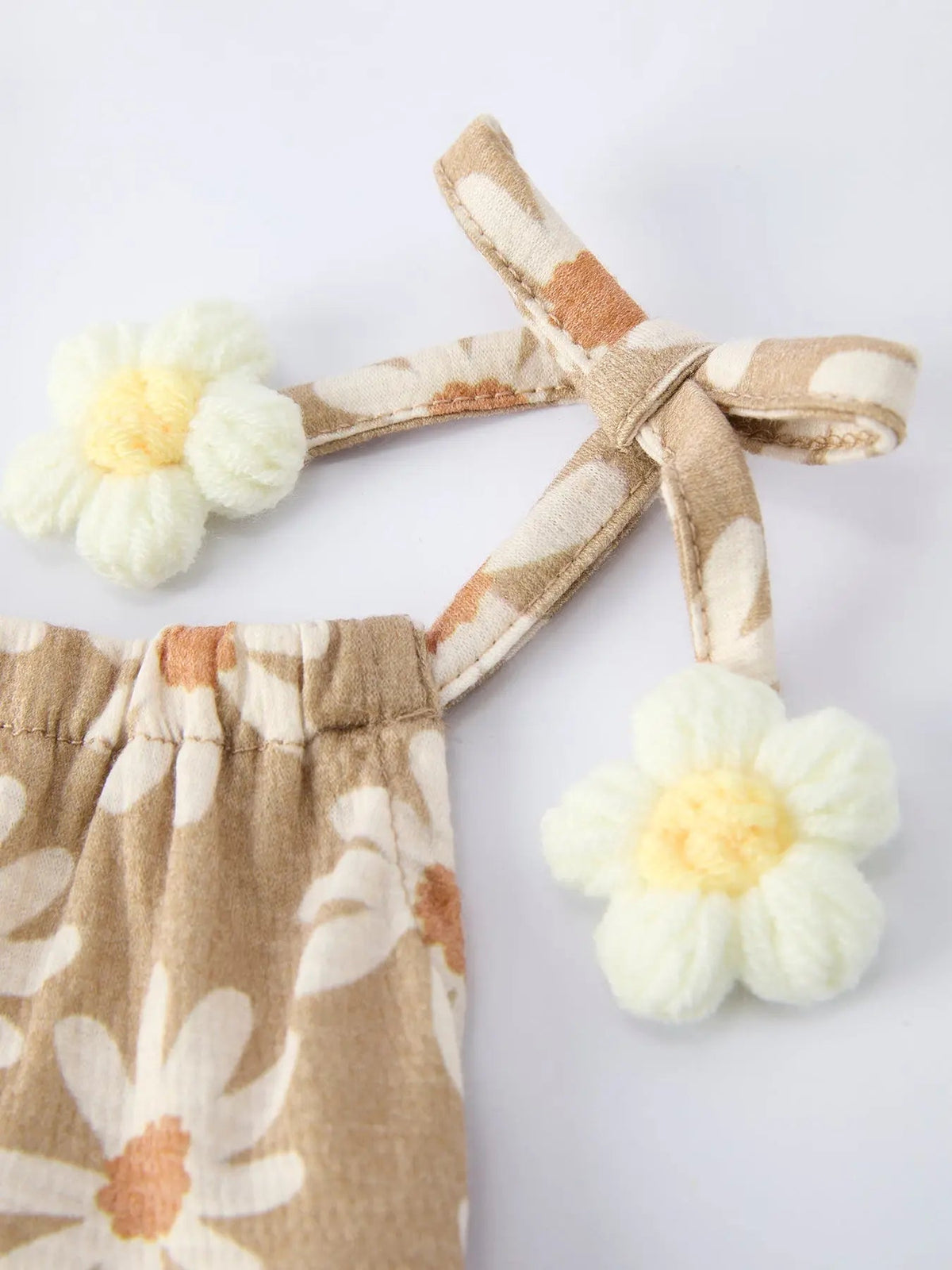 Floral Daisy Baby Girl Spaghetti Strap Romper Rylee Faith Designs 