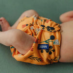 Kinder Cloth Diaper Co. Floral: Essentials Pocket Cloth Diaper with Athletic Wicking Jersey, Grows with your Baby -