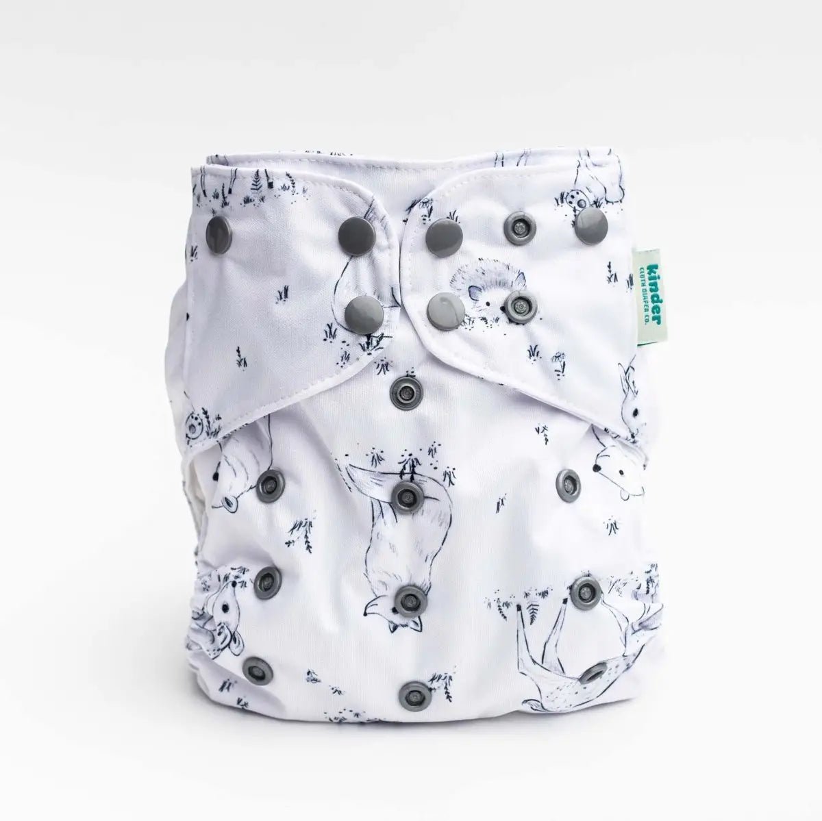 Kinder Cloth Diaper Co. Floral: Essentials Pocket Cloth Diaper with Athletic Wicking Jersey, Grows with your Baby -