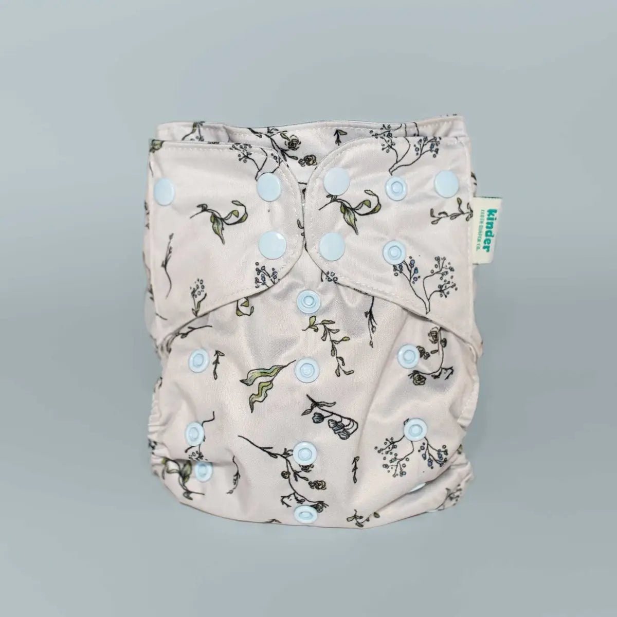 Kinder Cloth Diaper Co. Floral: Essentials Pocket Cloth Diaper with Athletic Wicking Jersey, Grows with your Baby -