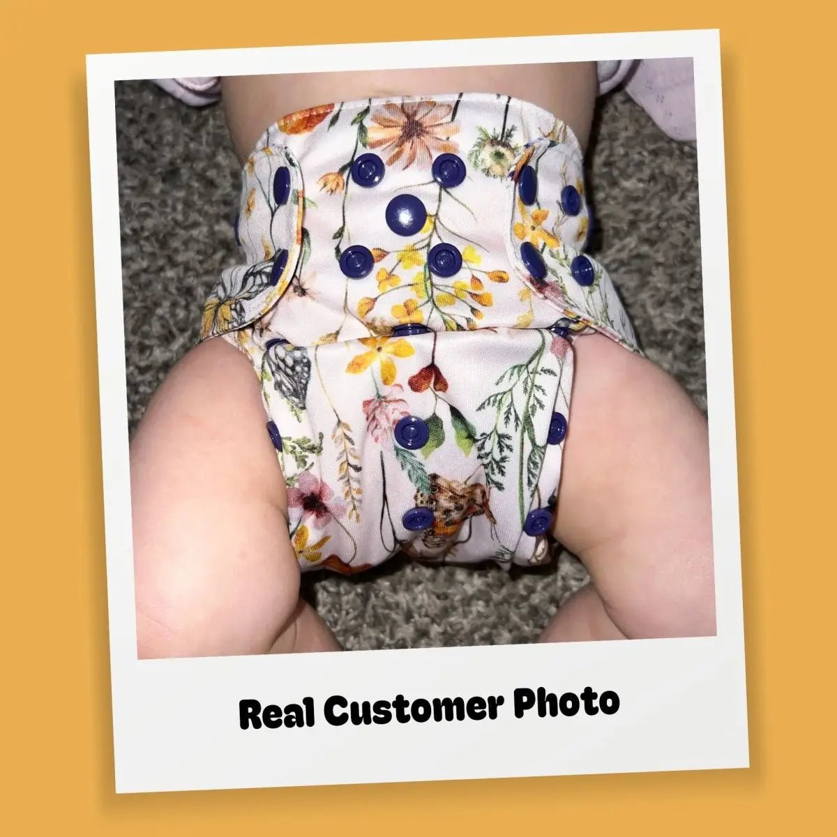 Kinder Cloth Diaper Co. Floral: Essentials Pocket Cloth Diaper with Athletic Wicking Jersey, Grows with your Baby -