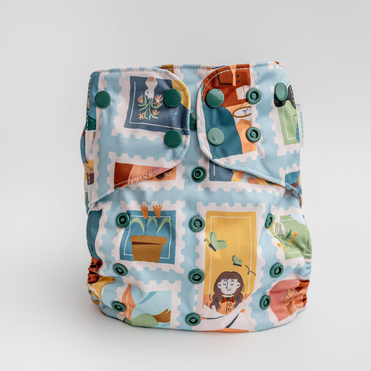 Kinder Cloth Diaper Co. Floral: Essentials Pocket Cloth Diaper with Athletic Wicking Jersey, Grows with your Baby Everetts Place