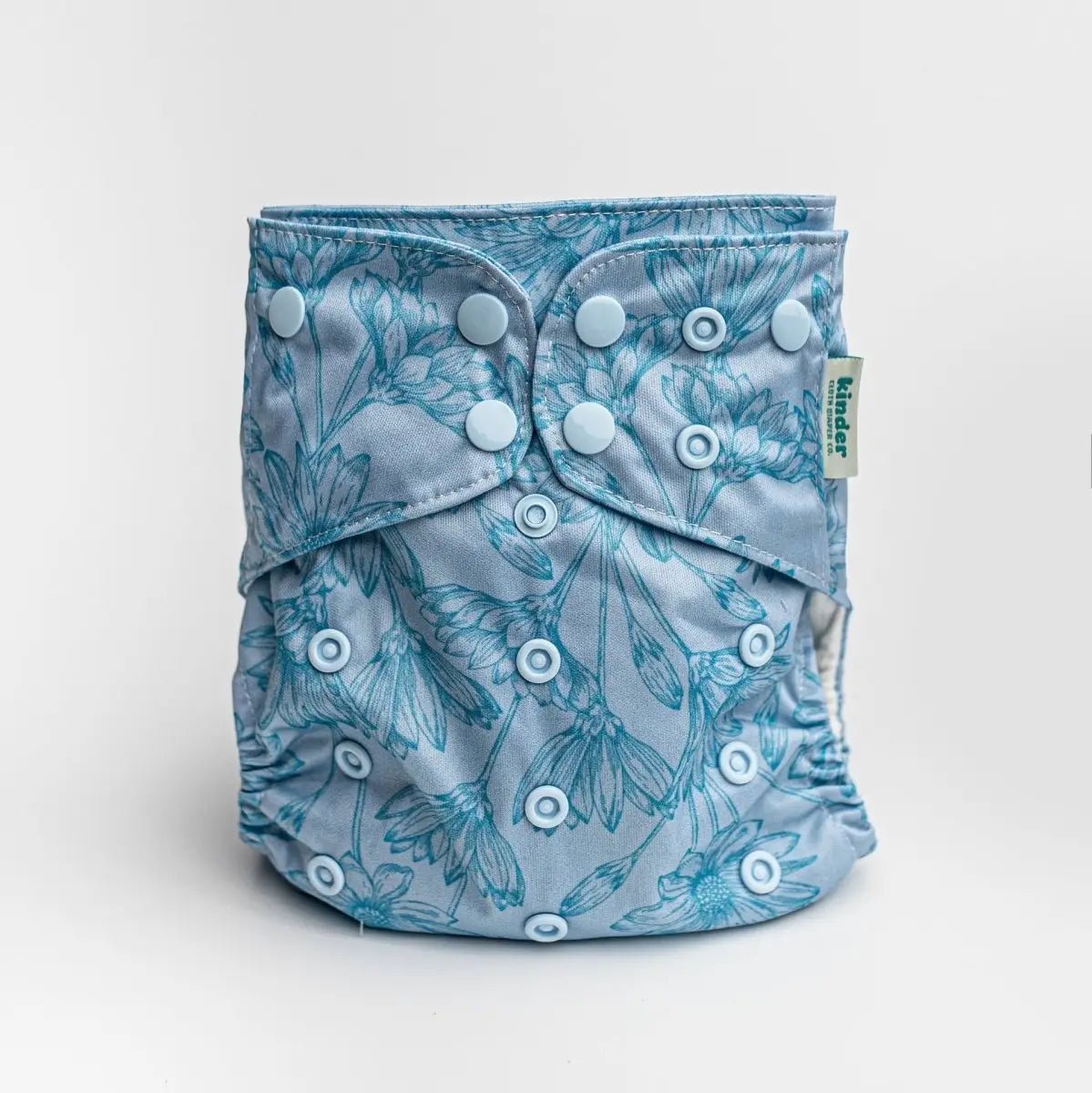 Kinder Cloth Diaper Co. Floral: Essentials Pocket Cloth Diaper with Athletic Wicking Jersey, Grows with your Baby -