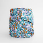 Kinder Cloth Diaper Co. Floral: Essentials Pocket Cloth Diaper with Athletic Wicking Jersey, Grows with your Baby -
