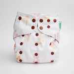 Kinder Cloth Diaper Co. Floral: Essentials Pocket Cloth Diaper with Athletic Wicking Jersey, Grows with your Baby -