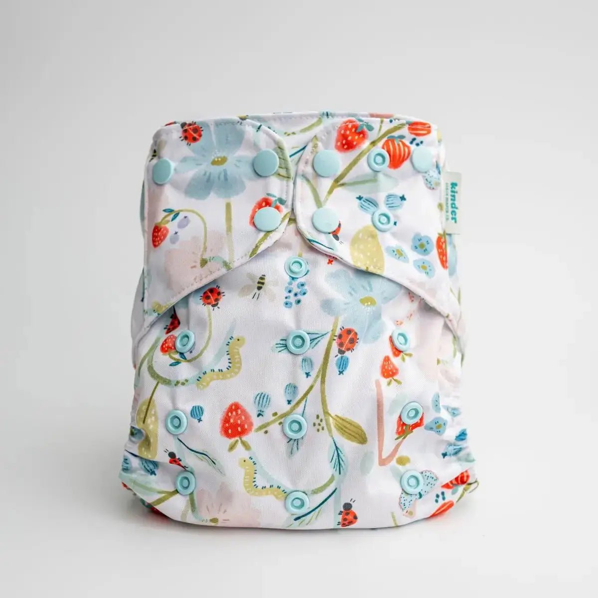 Kinder Cloth Diaper Co. Floral: Essentials Pocket Cloth Diaper with Athletic Wicking Jersey, Grows with your Baby -