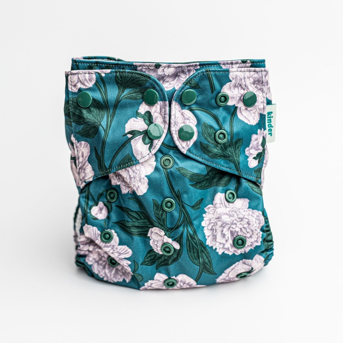 Kinder Cloth Diaper Co. Floral: Essentials Pocket Cloth Diaper with Athletic Wicking Jersey, Grows with your Baby -