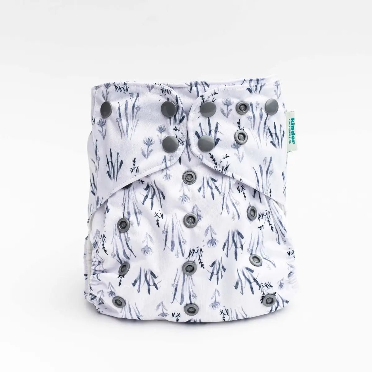 Kinder Cloth Diaper Co. Floral: Essentials Pocket Cloth Diaper with Athletic Wicking Jersey, Grows with your Baby -