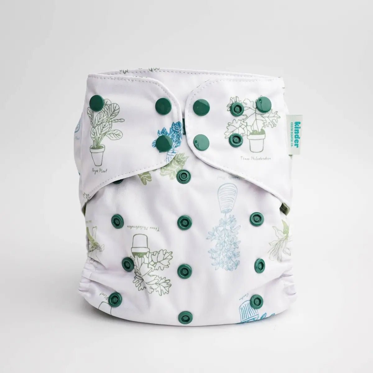 Kinder Cloth Diaper Co. Floral: Essentials Pocket Cloth Diaper with Athletic Wicking Jersey, Grows with your Baby -