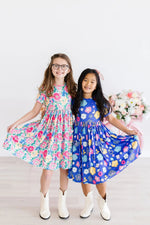 Mila & Rose ® Floral Frenzy S/S Pocket Twirl Dress - 
