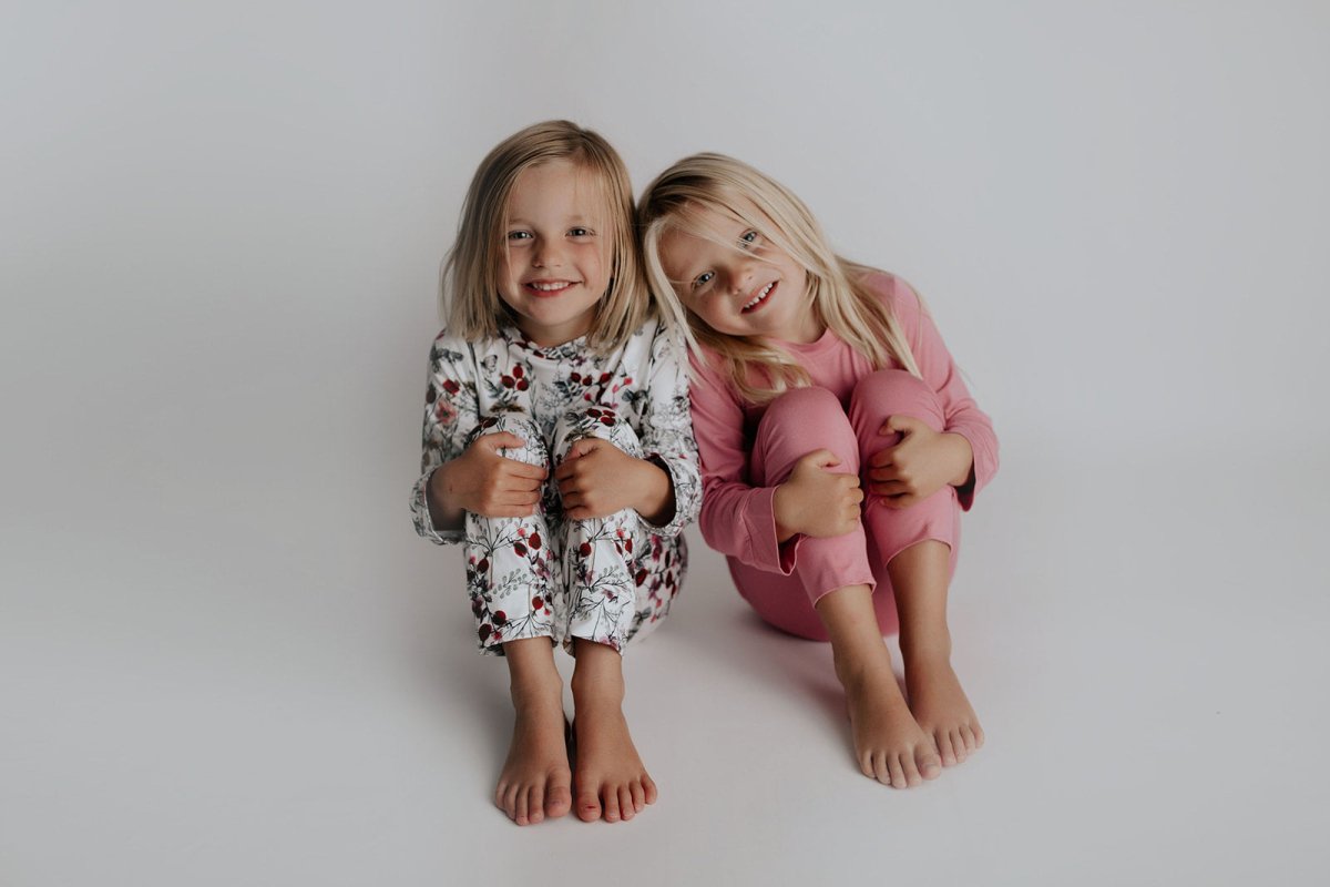 Three Little Tots Floral Girls Kids Pajamas - 