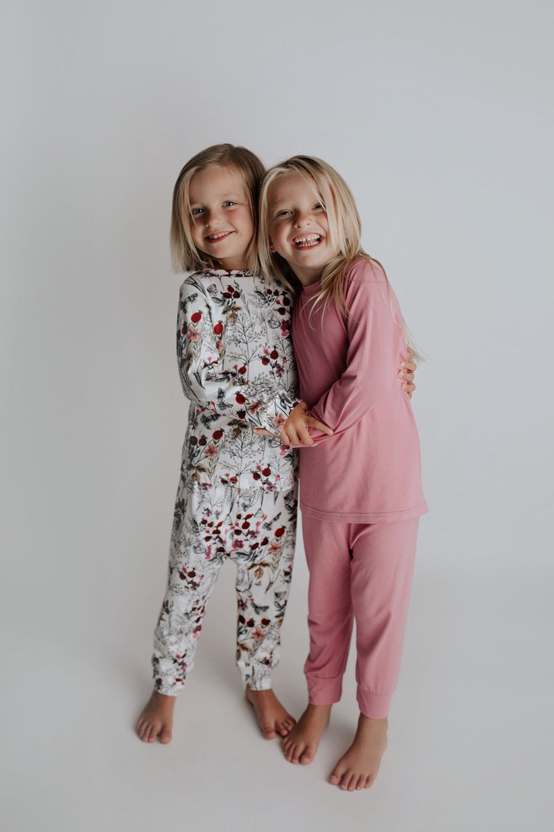 Three Little Tots Floral Girls Kids Pajamas - 