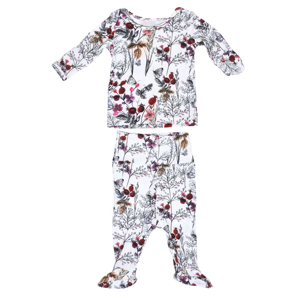 Three Little Tots Floral Girls Kids Pajamas - 