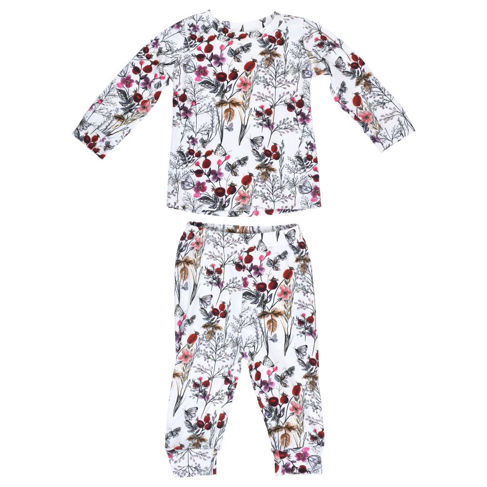 Three Little Tots Floral Girls Kids Pajamas - 