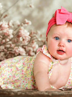 Rylee Faith Designs Floral Girls Smocked Ruffle Romper - 