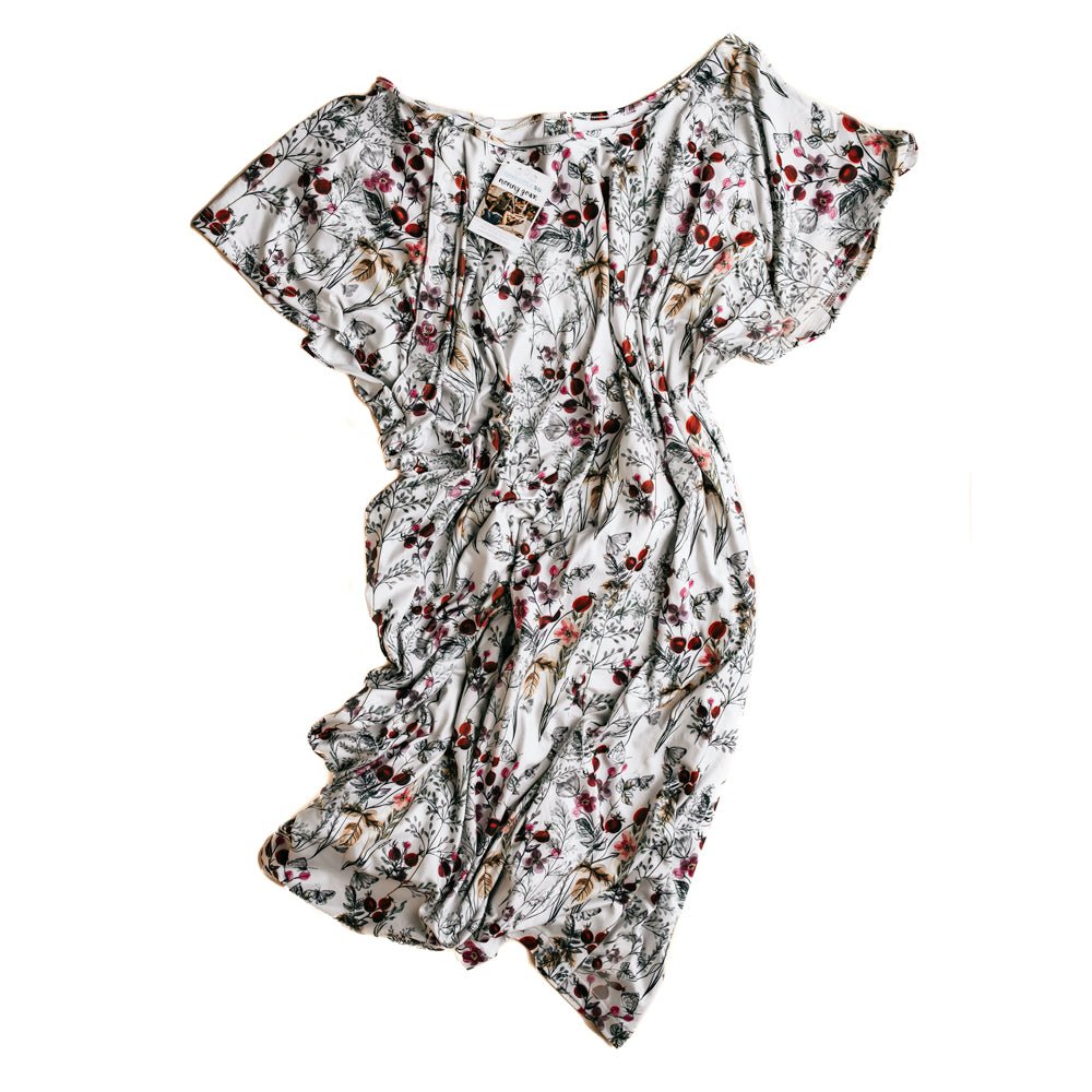 Three Little Tots Floral Mommy Labor and Delivery Nursing Hospital Gown - 